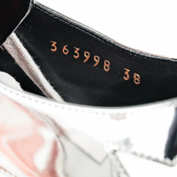 Stella McCartney Elyse Silver Star Vegan-Leather Lace-Up Platforms - Picture 11 of 11